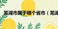 芜湖市属于哪个省市(芜湖市属于哪个省)