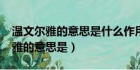 温文尔雅的意思是什么作用是什么?(温文尔雅的意思是)