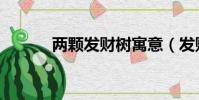 两颗发财树寓意(发财树寓意)