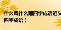 什么风什么雨四字成语近义词(什么风什么雨四字成语)