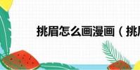 挑眉怎么画漫画(挑眉怎么画)