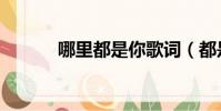 哪里都是你歌词(都是你歌词)