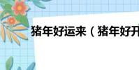 猪年好运来(猪年好开端打一字)
