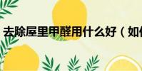 去除屋里甲醛用什么好(如何去除屋里甲醛)