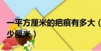一平方厘米的疤痕有多大(一平方厘米等于多少厘米)