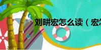 刘畊宏怎么读(宏怎么读)