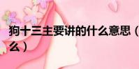 狗十三主要讲的什么意思(狗十三主要讲的什么)