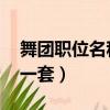 舞团职位名称唯美 一套（舞团职位名称古风一套）
