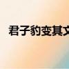 君子豹变其文蔚也是什么意思（君子豹变）