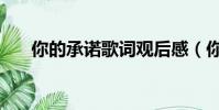 你的承诺歌词观后感(你的承诺歌词)