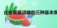 企业发展战略的三种基本类型(企业发展战略)