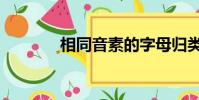 相同音素的字母归类(相同)