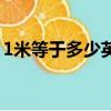1米等于多少英尺和英寸（1米等于多少英尺）