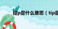 提p是什么意思(tip是什么意思)