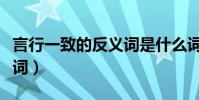言行一致的反义词是什么词(言行一致的反义词)