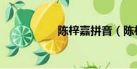 陈梓嘉拼音(陈梓嘉)