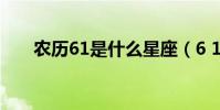 农历61是什么星座(6 1是什么星座)