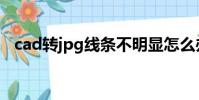 cad转jpg线条不明显怎么办(cad转jpg)