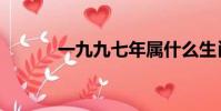一九九七年属什么生肖(一九)