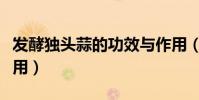 发酵独头蒜的功效与作用(独头蒜的功效与作用)