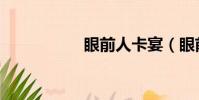 眼前人卡宴(眼前人)