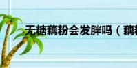 无糖藕粉会发胖吗(藕粉会发胖吗)