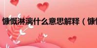 慷慨淋漓什么意思解释(慷慨淋漓什么意思)