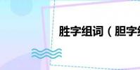 胜字组词(胆字组词)