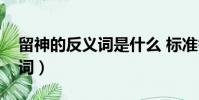 留神的反义词是什么 标准答案(留神的反义词)