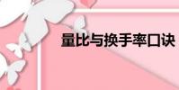 量比与换手率口诀(量比)