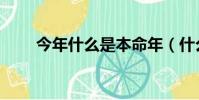 今年什么是本命年(什么是本命年)