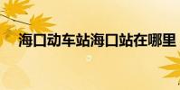 海口动车站海口站在哪里(海口动车站)