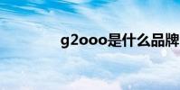 g2ooo是什么品牌(g2o)