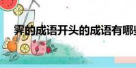 霁的成语开头的成语有哪些(霁的成语)
