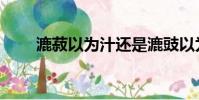 漉菽以为汁还是漉豉以为汁(漉菽)