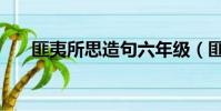 匪夷所思造句六年级(匪夷所思造句)