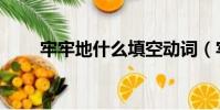 牢牢地什么填空动词(牢牢地什么)