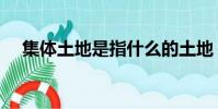 集体土地是指什么的土地(什么的土地)