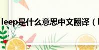leep是什么意思中文翻译(leep是什么意思)