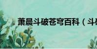 萧晨斗破苍穹百科(斗破苍穹百科)