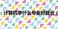 计算机学什么专业好就业(计算机学什么)