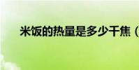 米饭的热量是多少千焦(米饭的热量)