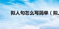 拟人句怎么写简单(拟人句怎么写)