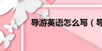 导游英语怎么写(导游英语)