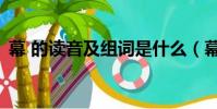 幕 的读音及组词是什么(幕 的读音及组词)