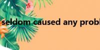 seldom caused any problems(seldom)