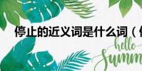 停止的近义词是什么词(停止的近义词)
