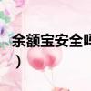 余额宝安全吗有风险吗可靠吗（余额宝安全码）