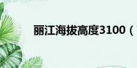 丽江海拔高度3100(丽江海拔)