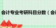 会计专业考研科目分数(会计专业考研科目)